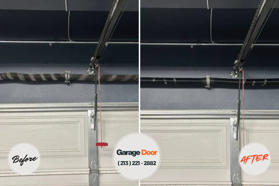 Before and after: garage door repair West Sayville, NY